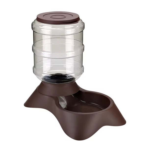 Pet Automatic Feeder Brown Food Container
