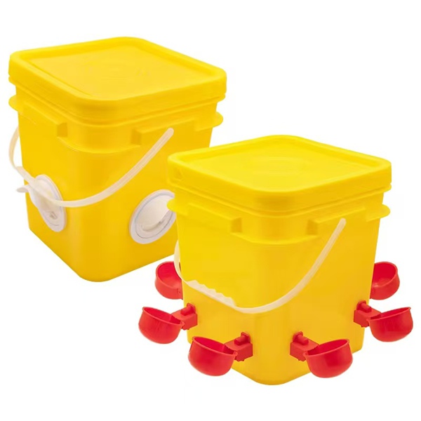 Chicken Drinker Yellow Square Barrel