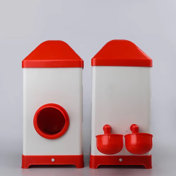 Duck Goose Chicken Feeder Vertical Double Cup