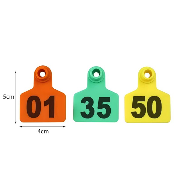Livestock Ear Tags Orange Green Yellow