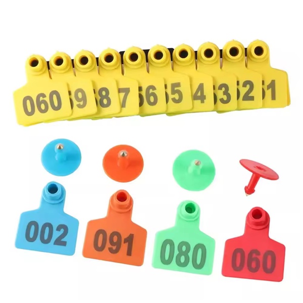 Livestock Ear Tags Yellow with Numbers