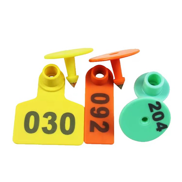 Livestock Ear Tags Yellow Orange Green