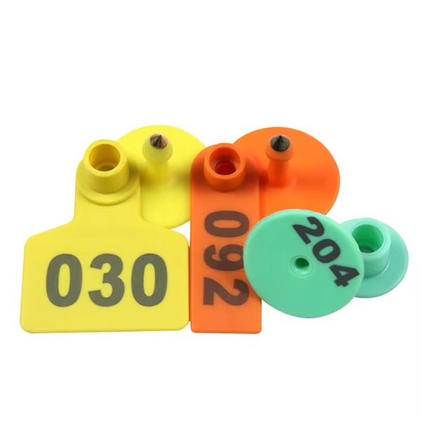 Livestock Ear Tags Yellow Orange Light Green