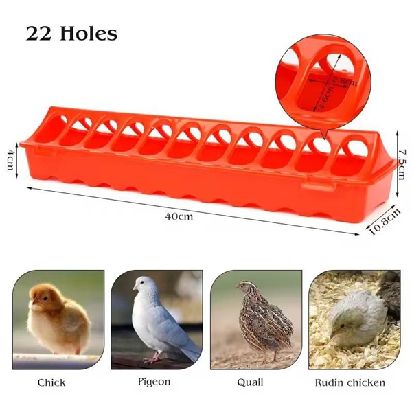 Poultry Feeder Trough 22 Holes
