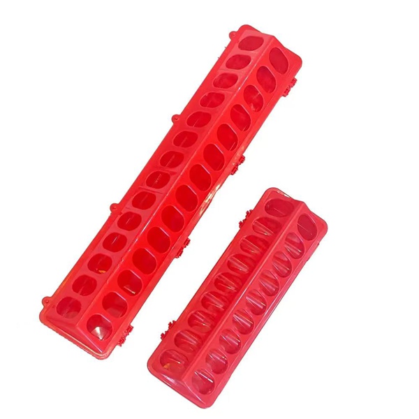 Poultry Feeder Trough with Snap Clips