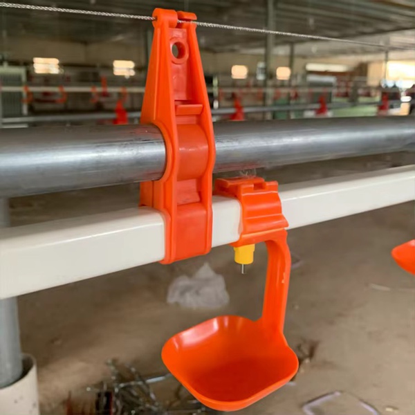 Farm Water Line Orange Automatic Drinking Cup